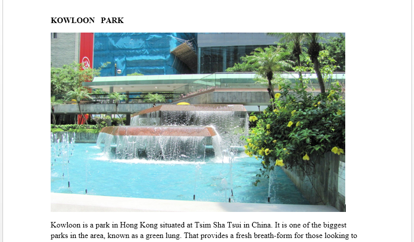 Write a travel blog to introduce a sustainable urban park in Hong Kong