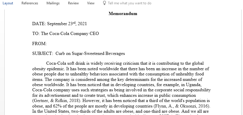 Write to the CEO of your company with a recommendation on how to prevent or resolve one issue within your company or industry