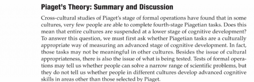 Compare and contrast Piaget Theory to Vygotsky Theory of Cognitive Development