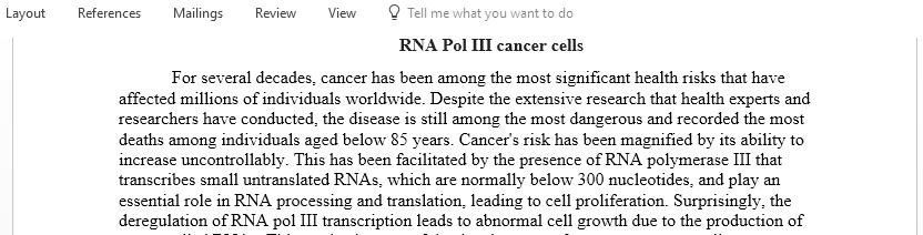 RNA Pol III cancer cells