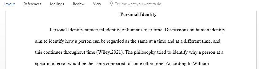 Identity of persons over time is determined by unity of consciousness