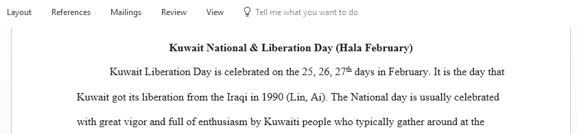 Essay about the Hala February in Kuwait