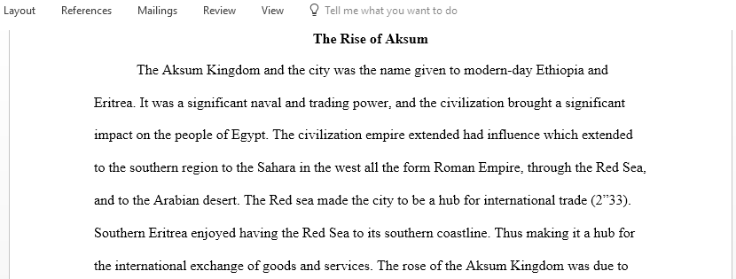 The Rise of Aksum