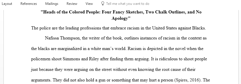 Part 2 of the story Heads of the Colored People Four Fancy Sketches Two Chalk Outlines and No Apology