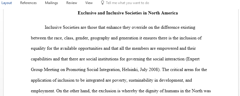 What were exclusive and inclusive societies in North America and how did they differ in their treatment of Native Americans