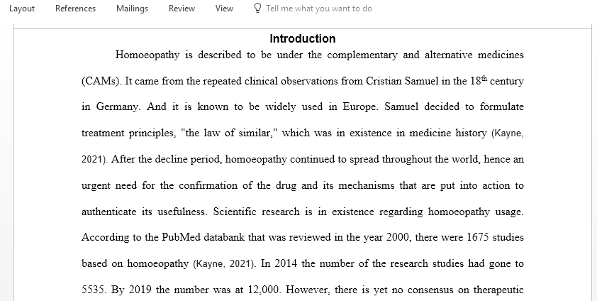 Origin of homeopathic medicine and my personal experience with homeopathic medicine