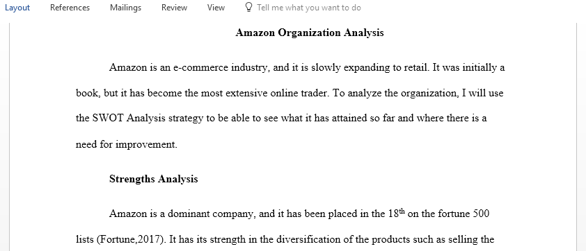 Write a Needs Assessment and Analysis based on your Problem or Opportunity paper