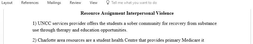 Interpersonal Violence Resources on Campus