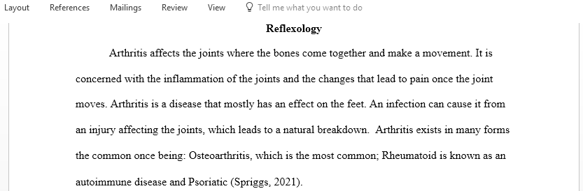 Write a paper on a pathology or population that you CAN do Reflexology on-do not pick a pathology that is contraindicated for massage therapy or Reflexology