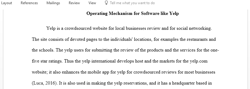What is the operating mechanism behind restaurant review software