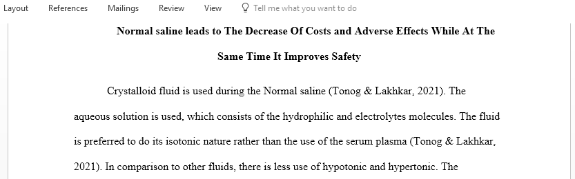 Use of Normal Saline to flush central venous access devices