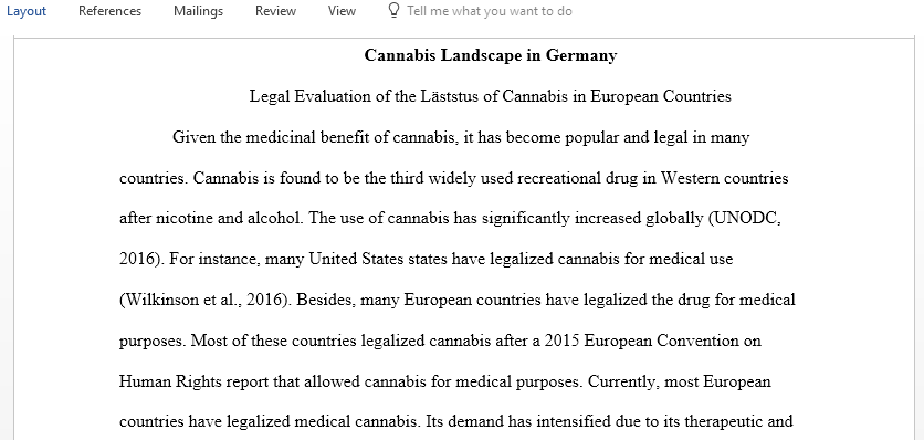 Summarize the financial data on German cannabis market