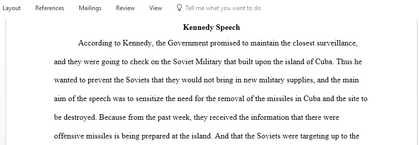 How did Kennedy address the soviets