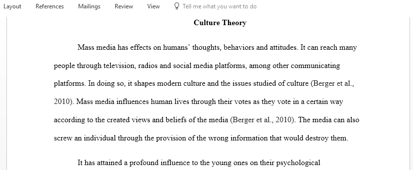 Does media directly influence individuals