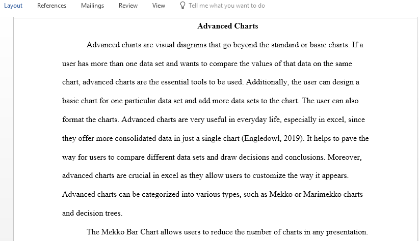 Select two of the charts covered in Mekko Charts and Decision Trees find examples of those charts in the literature and compose an essay