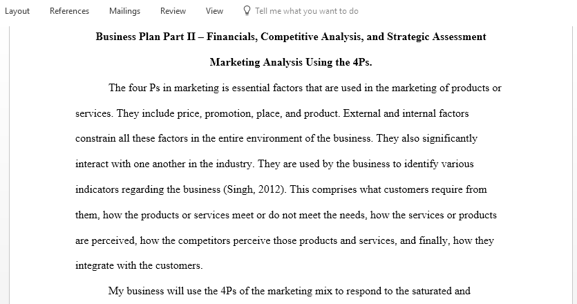 Expand on your business plan by preparing a competitive analysis differentiation strategy and risk assessment for for this venture