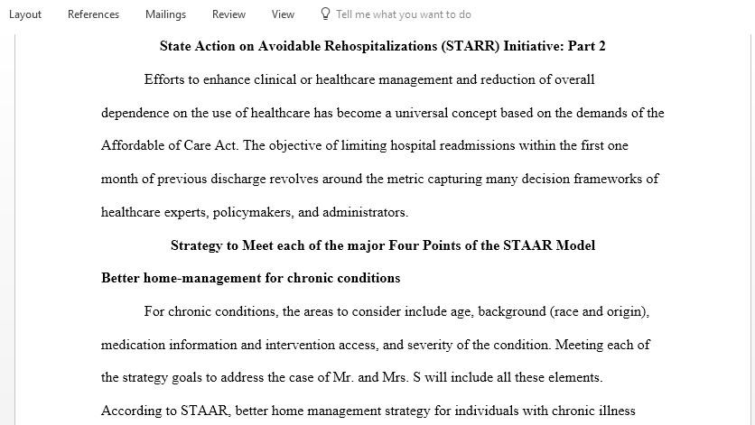 Using the professional literature research the State Action on Avoidable Rehospitalizations Initiative