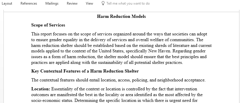 Harm reduction shelter models