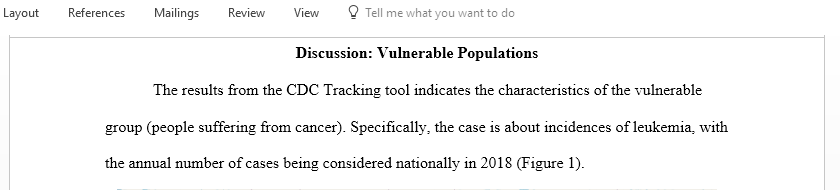 Visit the CDC National Environmental Public Health Tracking Network to identify vulnerable groups in your state