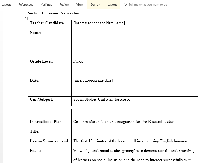 Integrating Content Lesson Plan