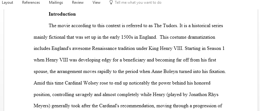 Analysis of the film The Tudors
