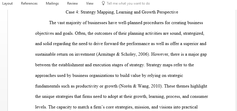 Explain the process of strategy mapping and how it relates to performance management and establishing value propositions