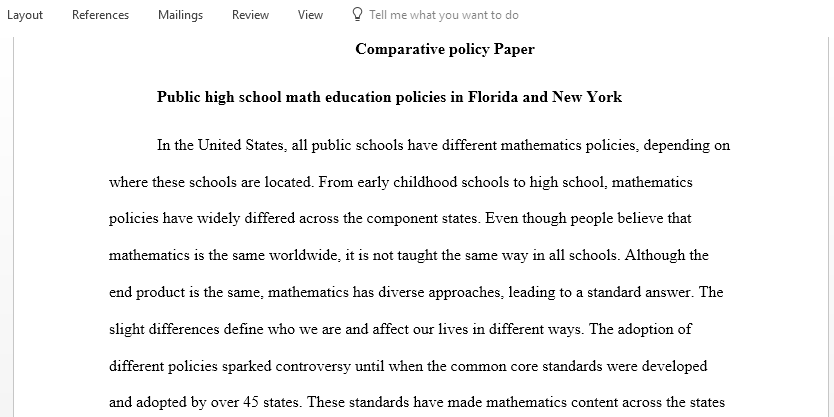 Analyze state and local policy in the area of your choice and in the states or cities of your choice