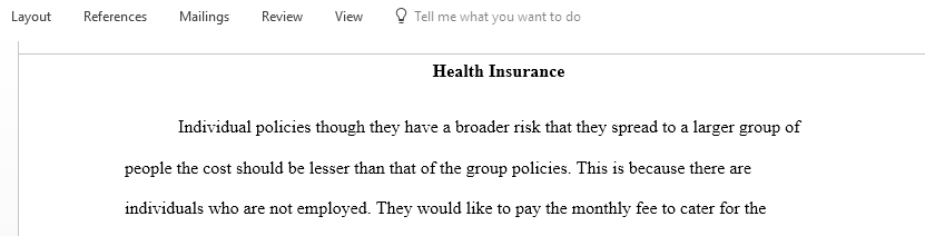 Individual health insurance plans and policies