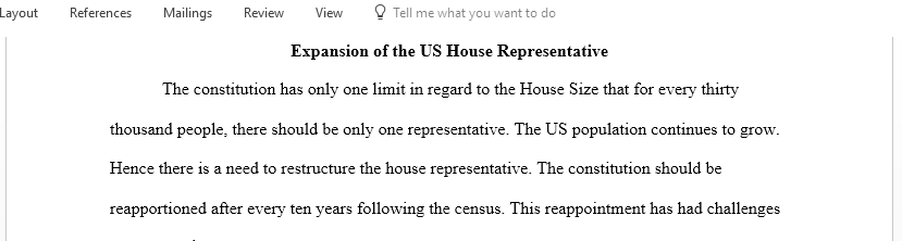 Do you think we change how we structure representation in the US House and or Senate