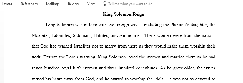 What reason does the author give for why king Solomon kingdom would become divided after his death