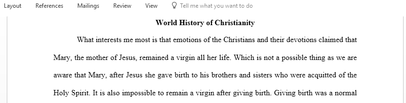Post a response to what interested you the most in the reading World History of Christianity and why did you find it interesting