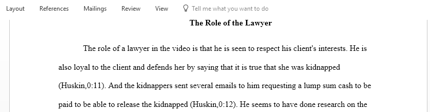 What is the role of the lawyer in the video segment provided