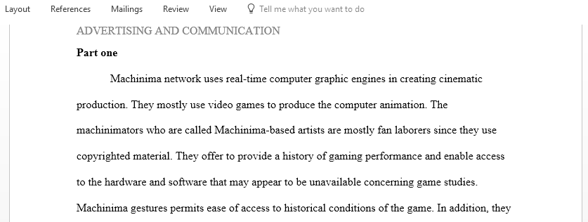 Review and research Machinima Network and submit a report on your findings