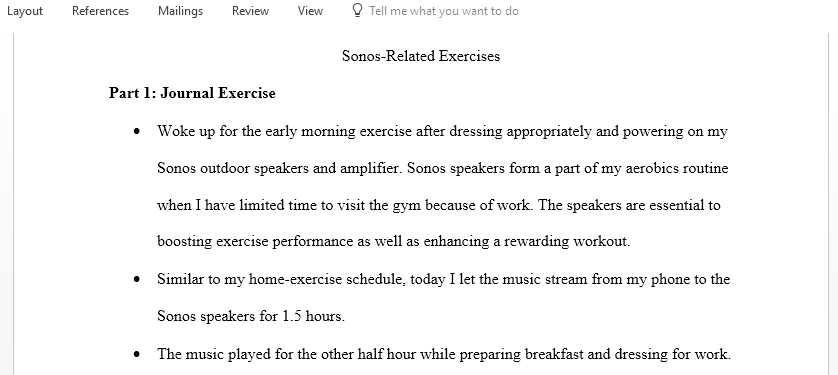 Sonos-Related Qualitative Exercises