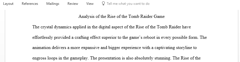 Play a new version of a classic game like Tomb Raider and write a one page comparing it to its first generation