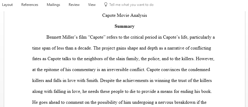 Analysis of the movie Capote