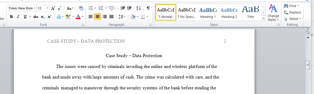 Case Study – Data Protection