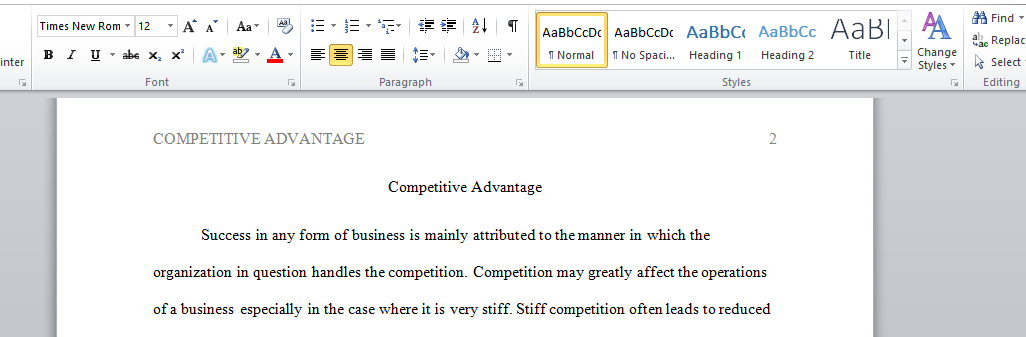 Competitive Advantage