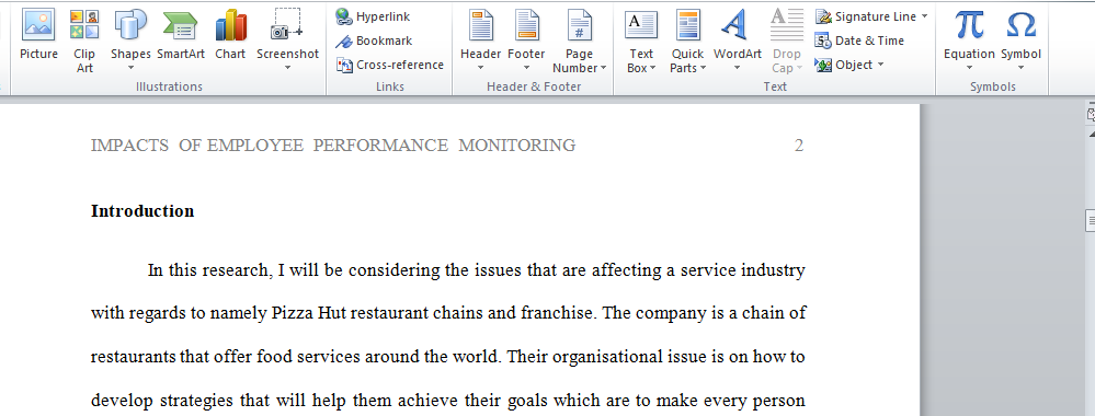 Impacts of Employee Performance Monitoring1