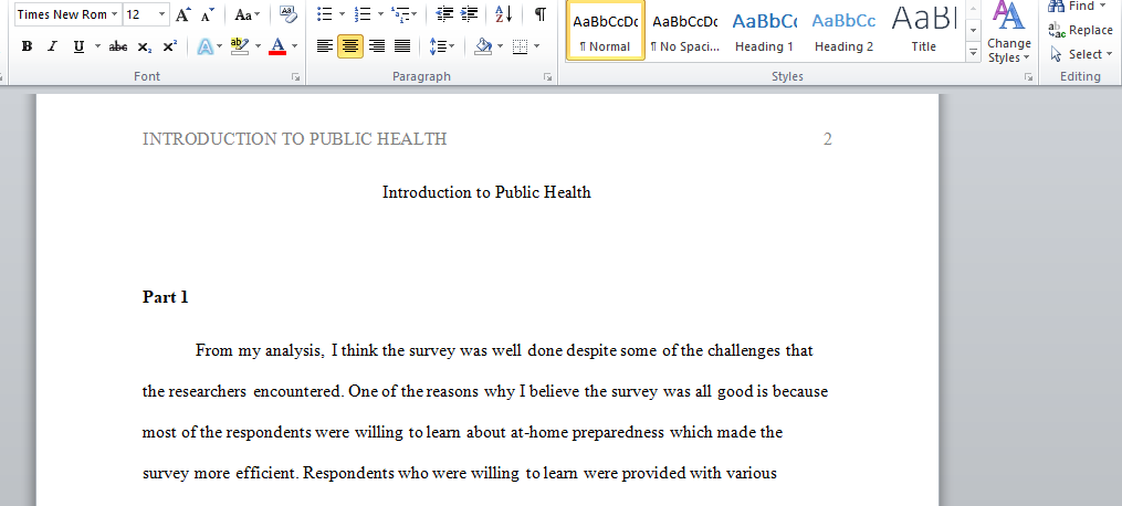 Write a detailed introduction on public health
