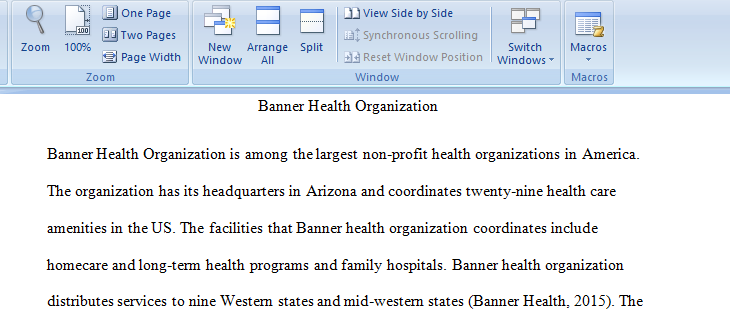 banner health organisation