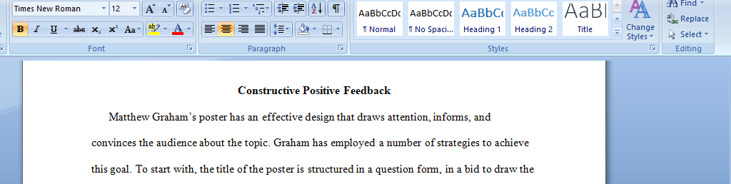 constructive positive feedback