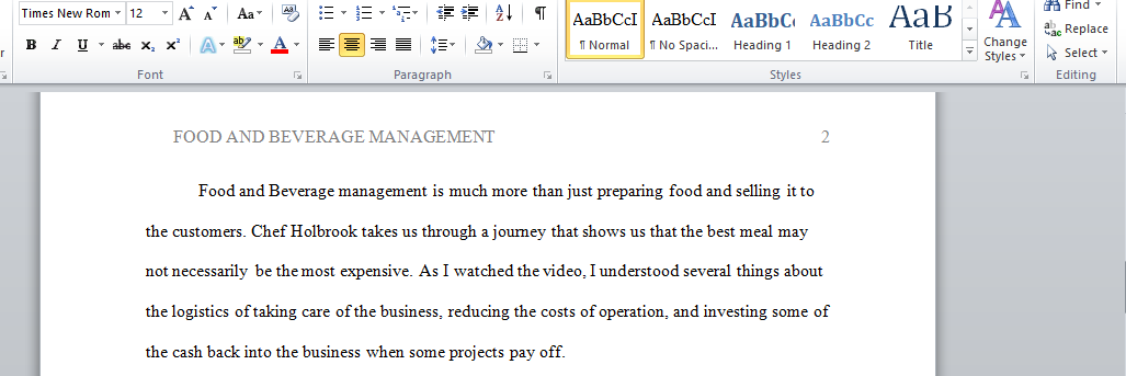 ood production cost in management