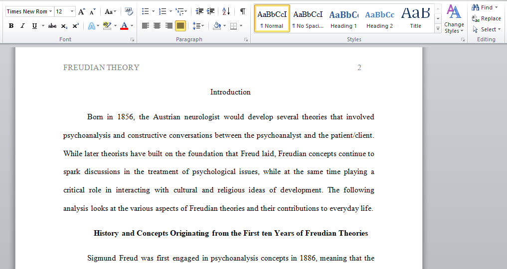 outline the History and Evolution of Freudian Theory