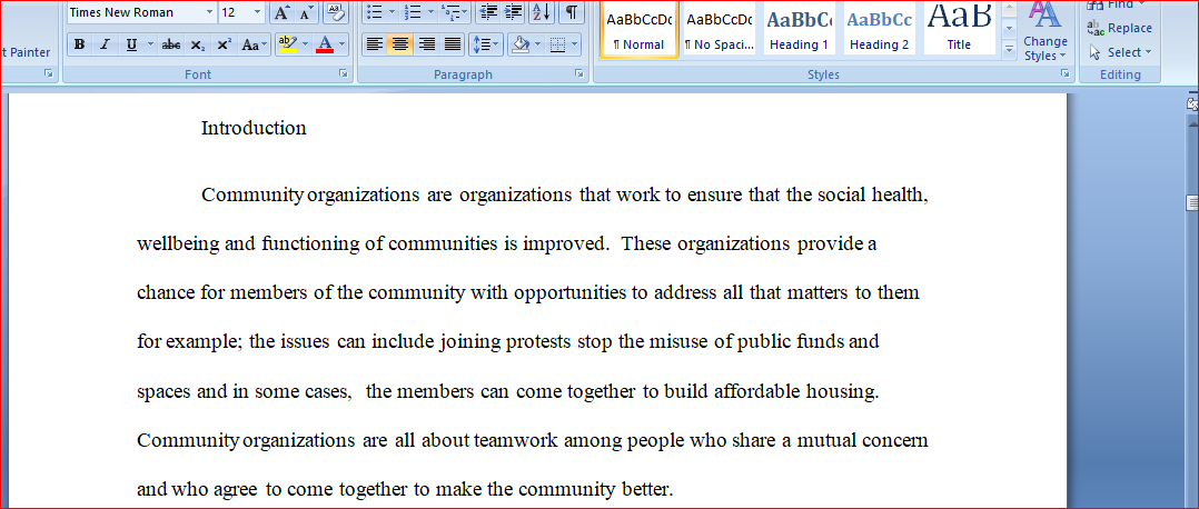 Write on Community Management and Organizations.