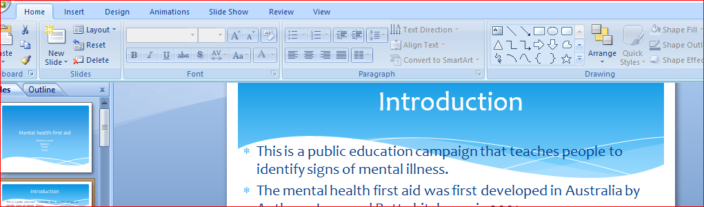 Mental health first aid