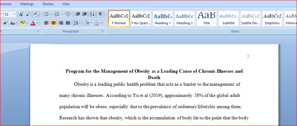 Management of Obesity as a Leading Cause of Chronic Illnesses and