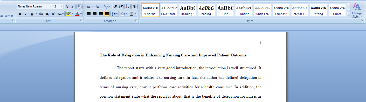 Nursing Critic