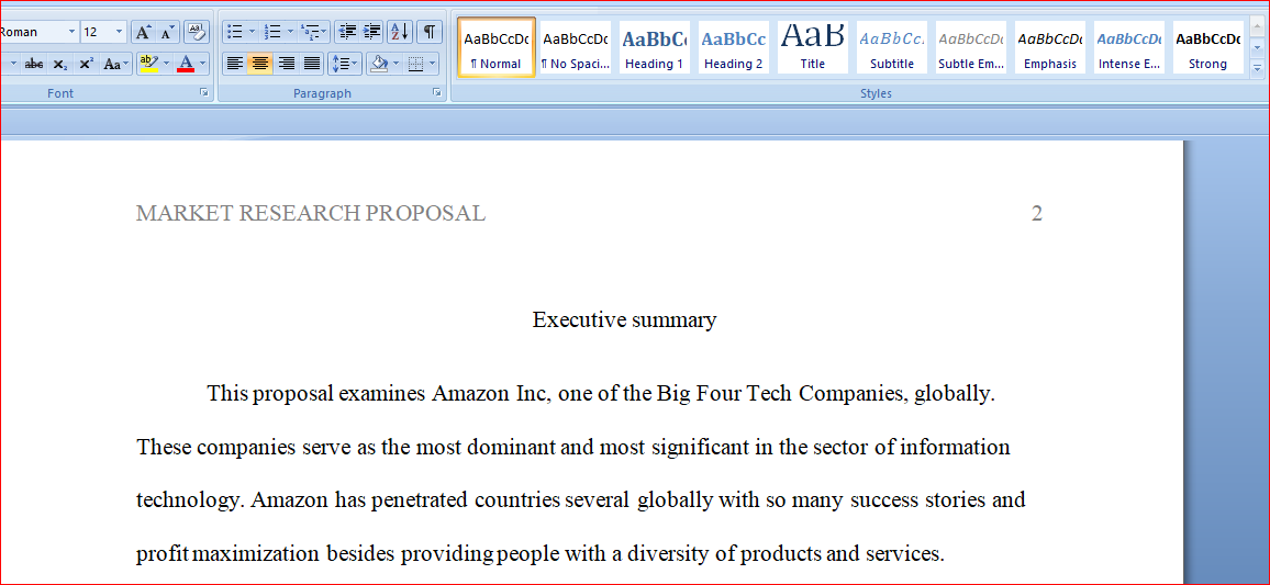 Amazon China Market Research Proposal