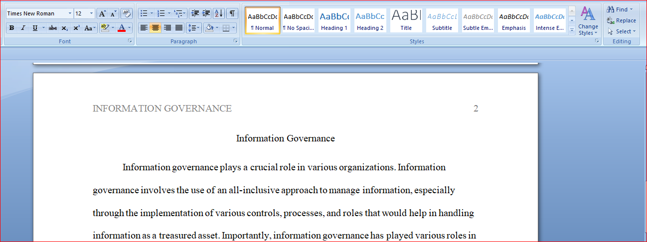 Information Governance